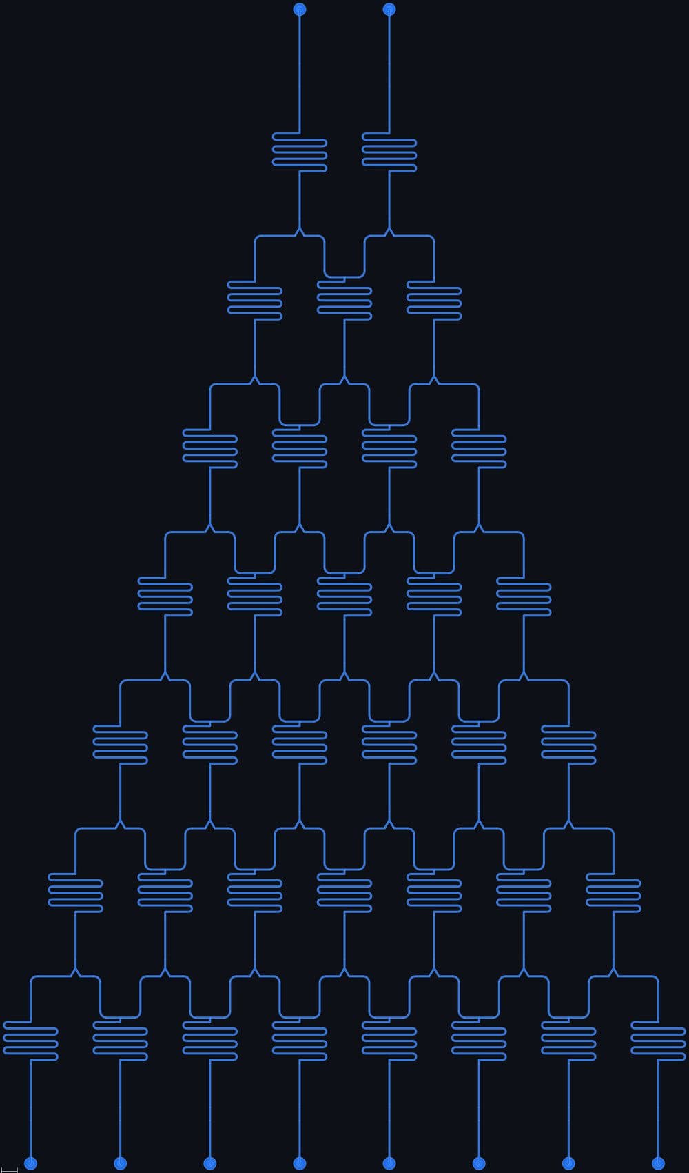 A Christmas-tree concentration-gradient generator designed in Octara Microfluidic